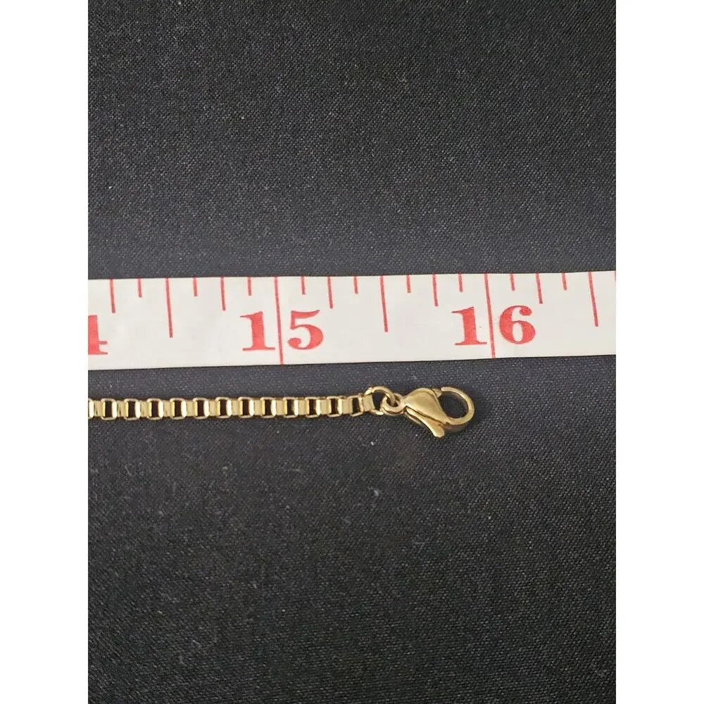 16in. Gold-Plated stainless Steel- 2mm box Chain